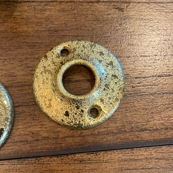 Vintage 1940s Dexter Etched Brass Latch Set 121 A 121 NOS - Picture 5 of 11